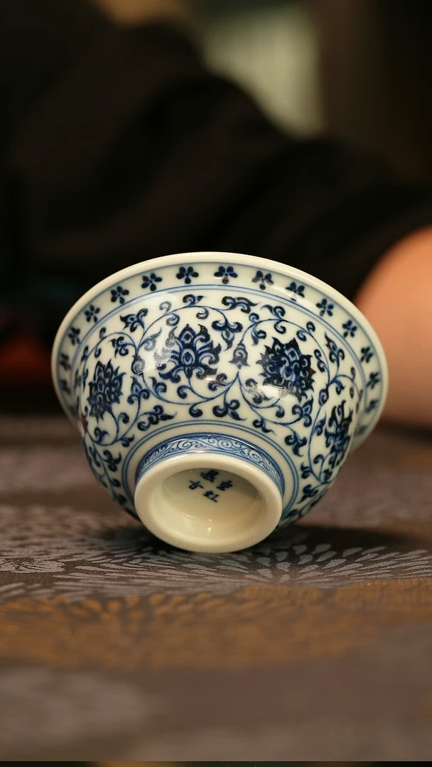 小*垂虹慕古花心缠枝莲压手