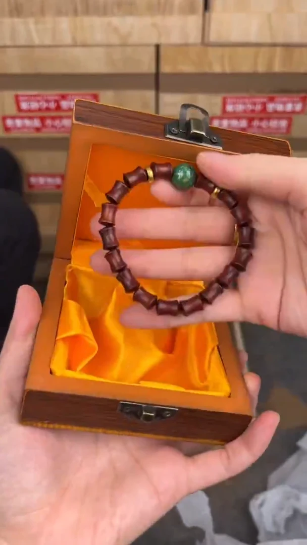 品茗文玩阁血檀竹节链接@@SP084