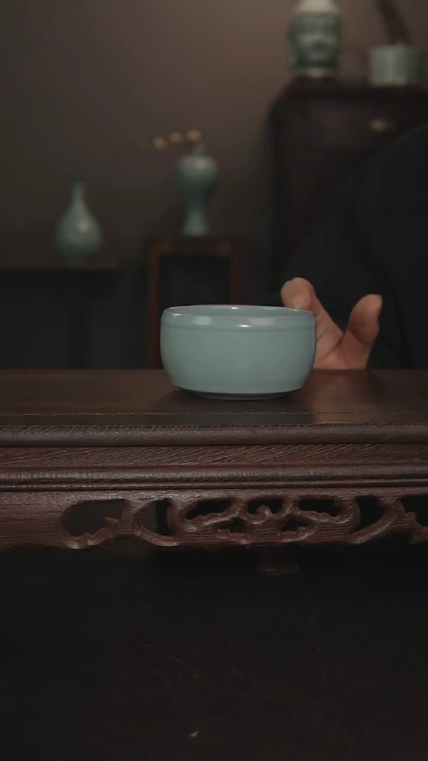 摆件瓷王国奇手工鼓腹杯 印章