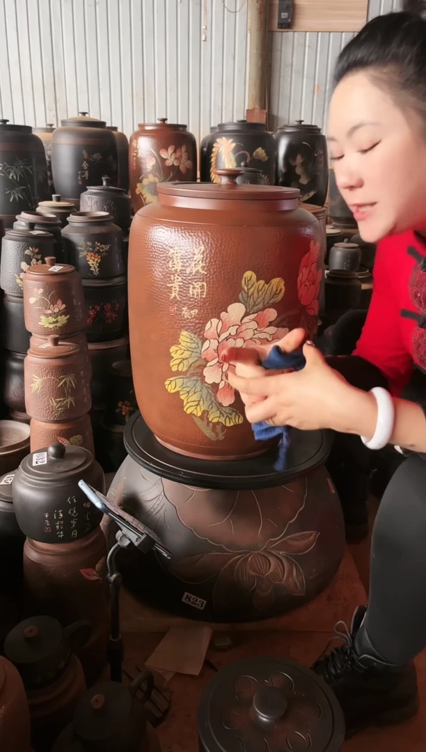 【闪购商品】壶完品茶缸 880 高50cm 古铜色