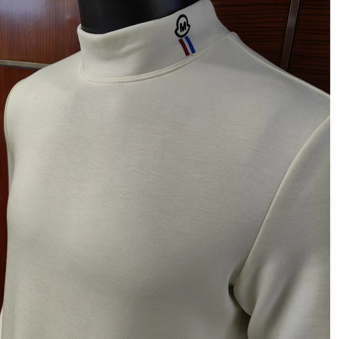 男款磨毛中领打底衫