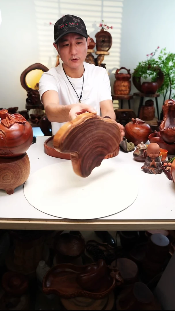 木香樟木摆件/拉花盆