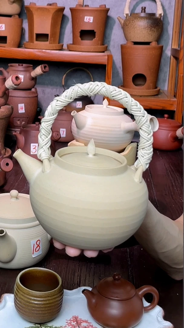 700mL 原矿白陶泥砂铫壶