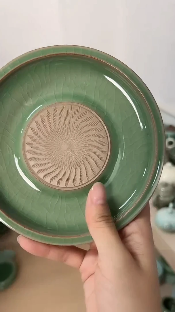 龙泉云间青瓷小米茶器