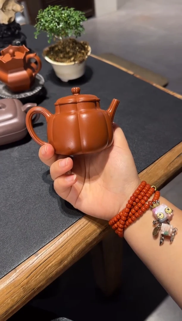 茶壶紫砂用****0繁花 朱泥