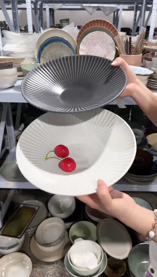 【闪购商品】瓷片外贸尾货微瑕满20包邮X2 10寸碗盘