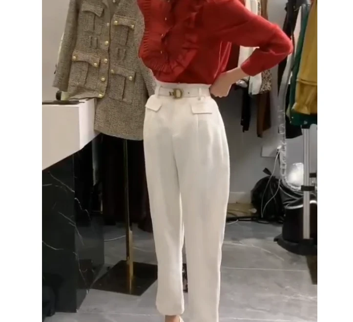 125GM0504休闲洋气百搭减龄优雅设计感衫新款舒衫适女士宽松小个