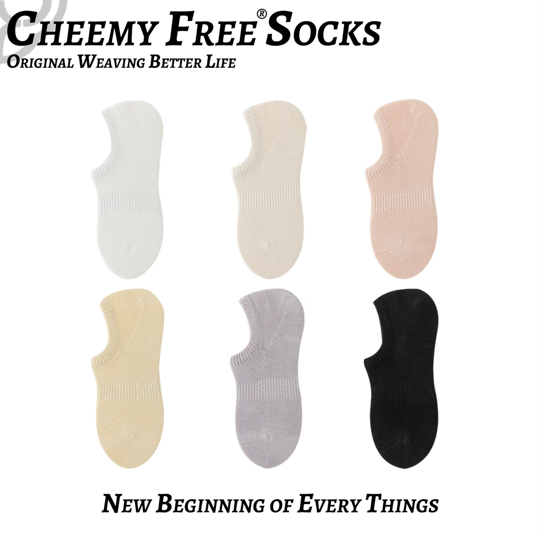 雀米飞ZB袜子女夏季薄款防臭棉袜隐形袜简约百搭不起球纯色M1002