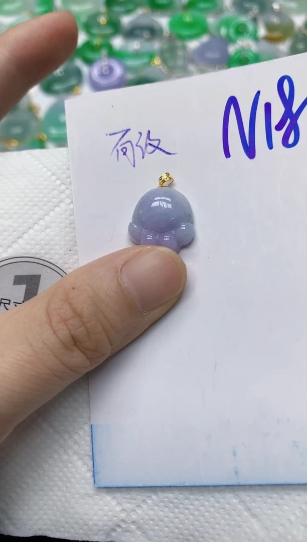 翡翠18K金镶嵌颈饰111111111