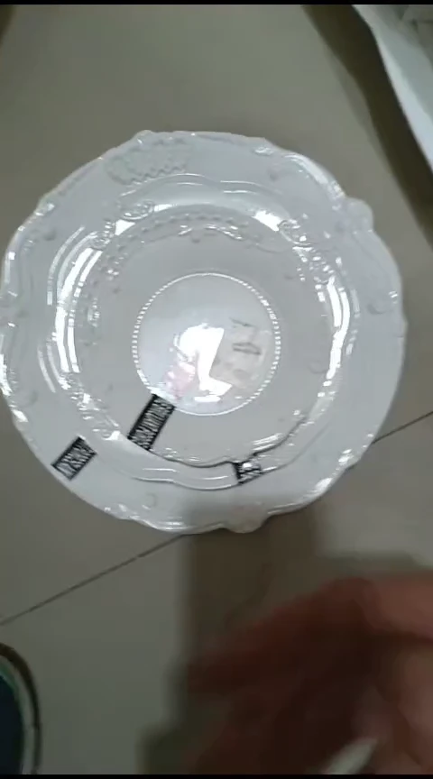 瓷758浮雕白盘3件套