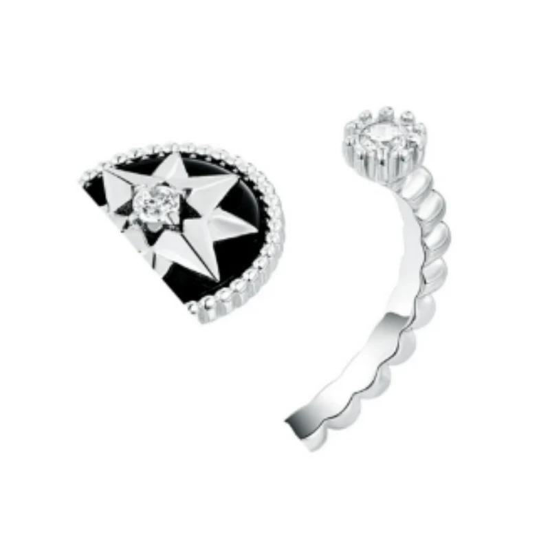 合金戒指 黑八芒戒指 ZF-D02