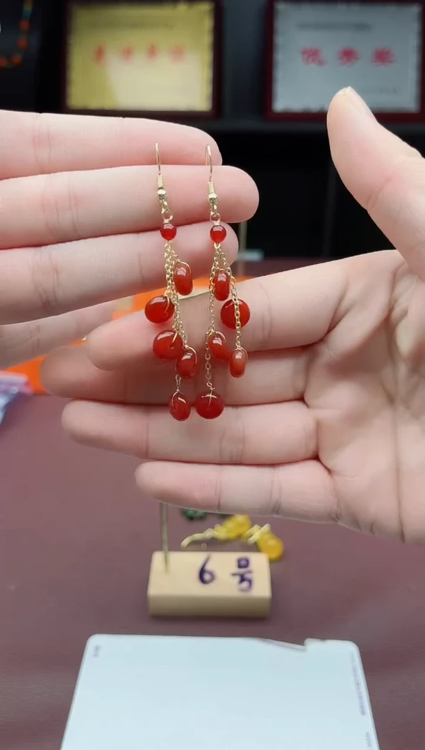 未镶嵌耳饰玛瑙/玉髓208