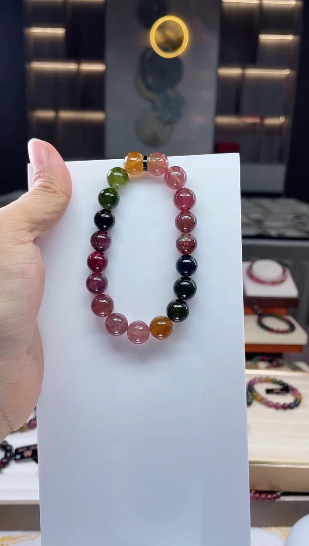 未镶嵌单圈手串碧玺（多样性发一条）Q