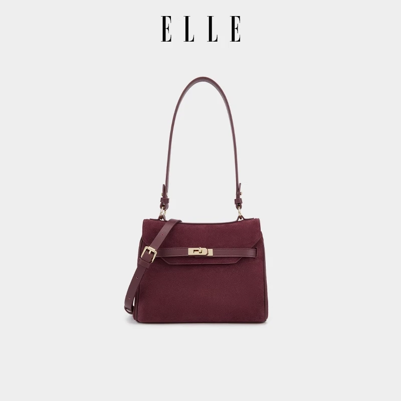 ELLE2025新款【铂金冬日】轻奢时尚复古凯丽手提包单肩斜挎包60540