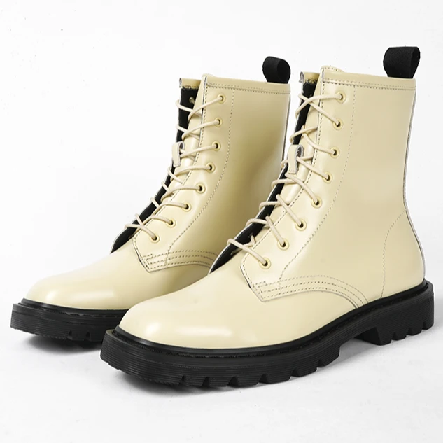 宝丫轻奢   英伦马丁靴系带百搭厚底机车短靴B7507