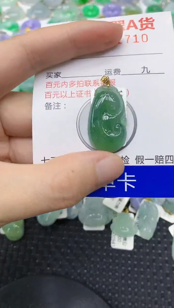 翡翠18K金镶嵌颈饰1111111111