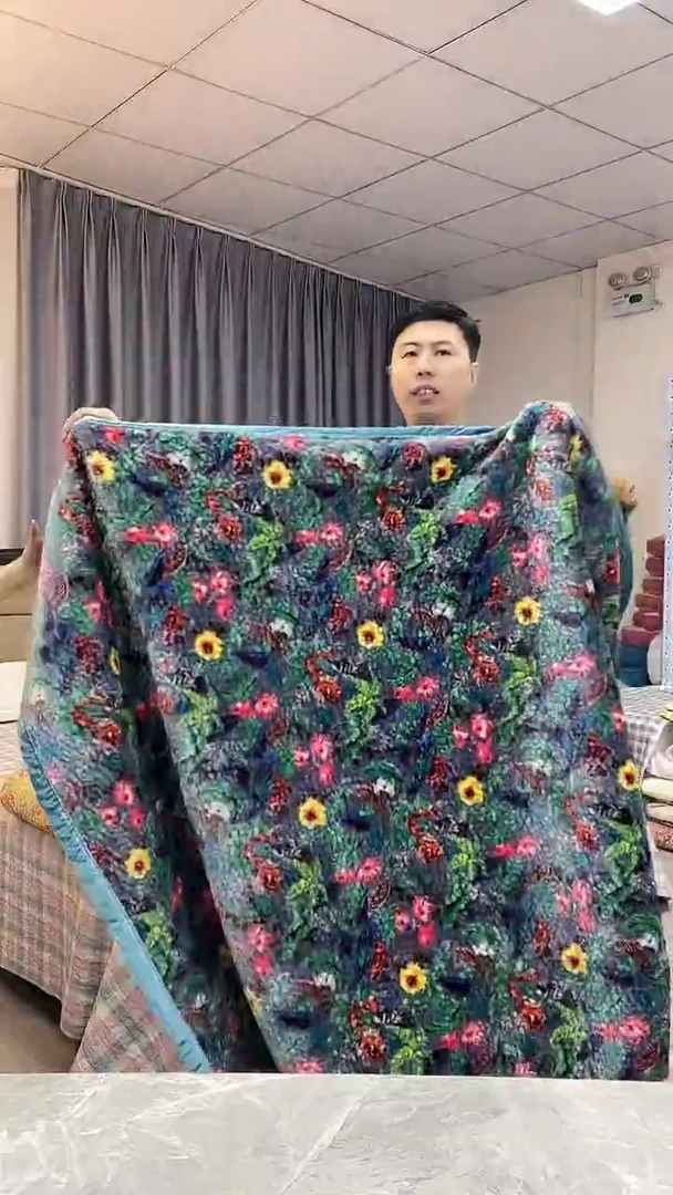 棉200cm*220cm 牛奶绒（孔雀蓝）