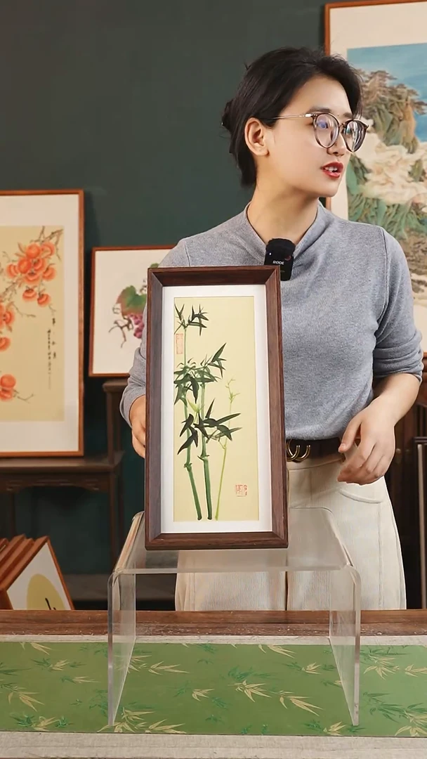 【闪购商品】书法沧海 17*37 竹子 竖版