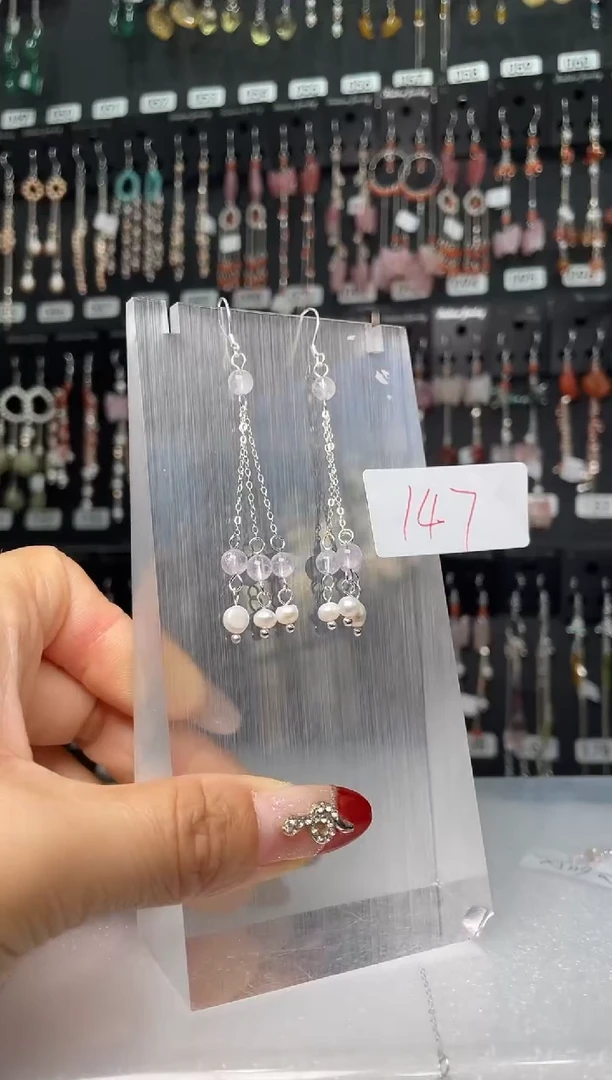 【闪购商品】紫晶耳饰银S925镶嵌喜欢拍