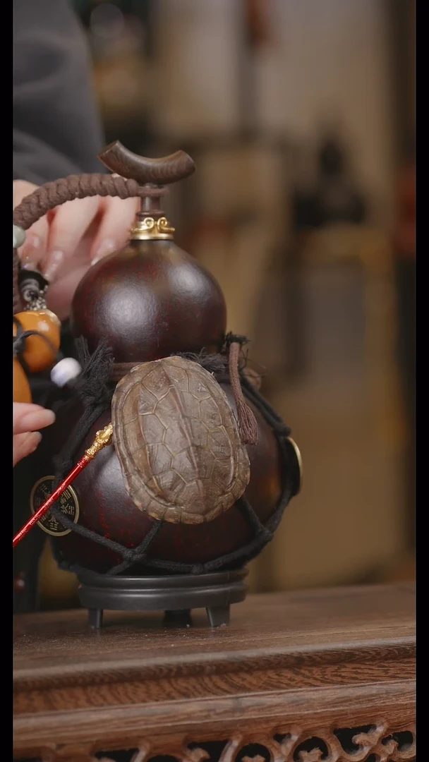 【闪购商品】242号精品天然大漆工艺防渗内胆酒葫芦~