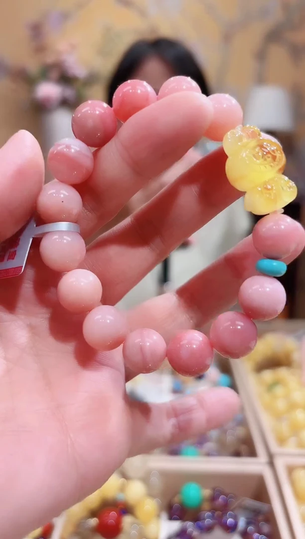 未镶嵌蛋白石珠宝奇石设计款粉澳宝