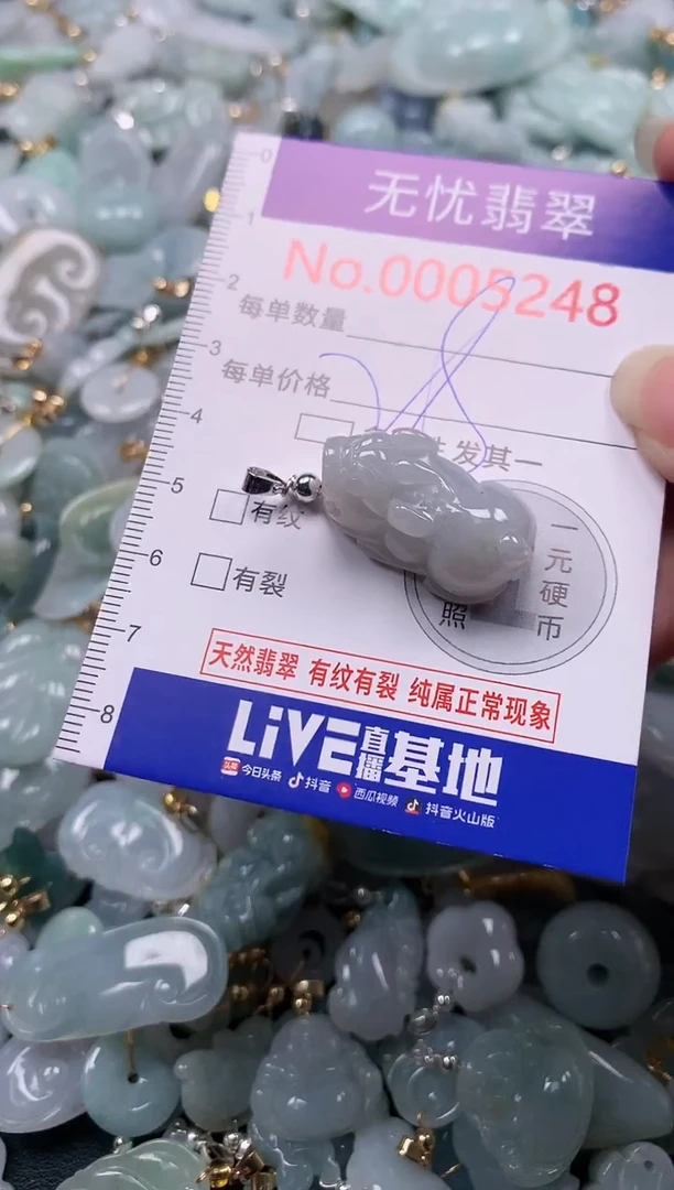 吊坠(不含链)未镶嵌翡翠5248