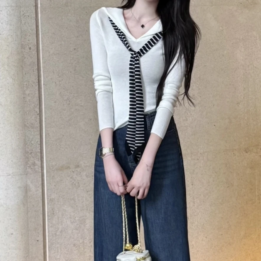 韩系披肩半开领长袖针织衫女2025秋季新款今年流行爆款洋气质上衣