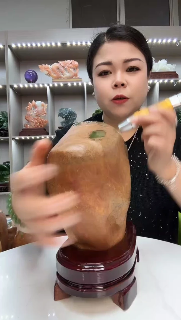 未镶嵌蛇纹石玉珠宝奇石石头家居装饰品礼品摆件
