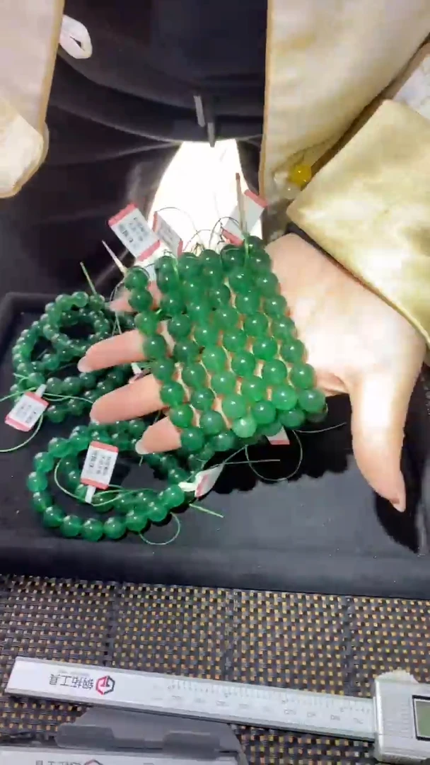 未镶嵌手串石英质玉绿草莓晶手串11.5mD650多样性发其一