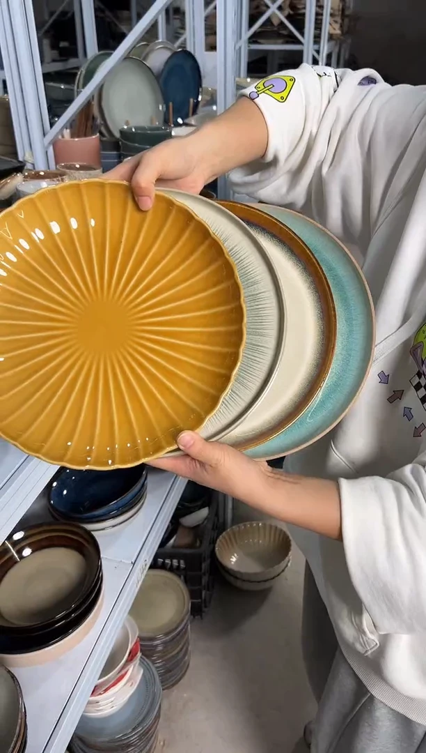 陶瓷外贸尾货瑕疵满20包邮X4大盘