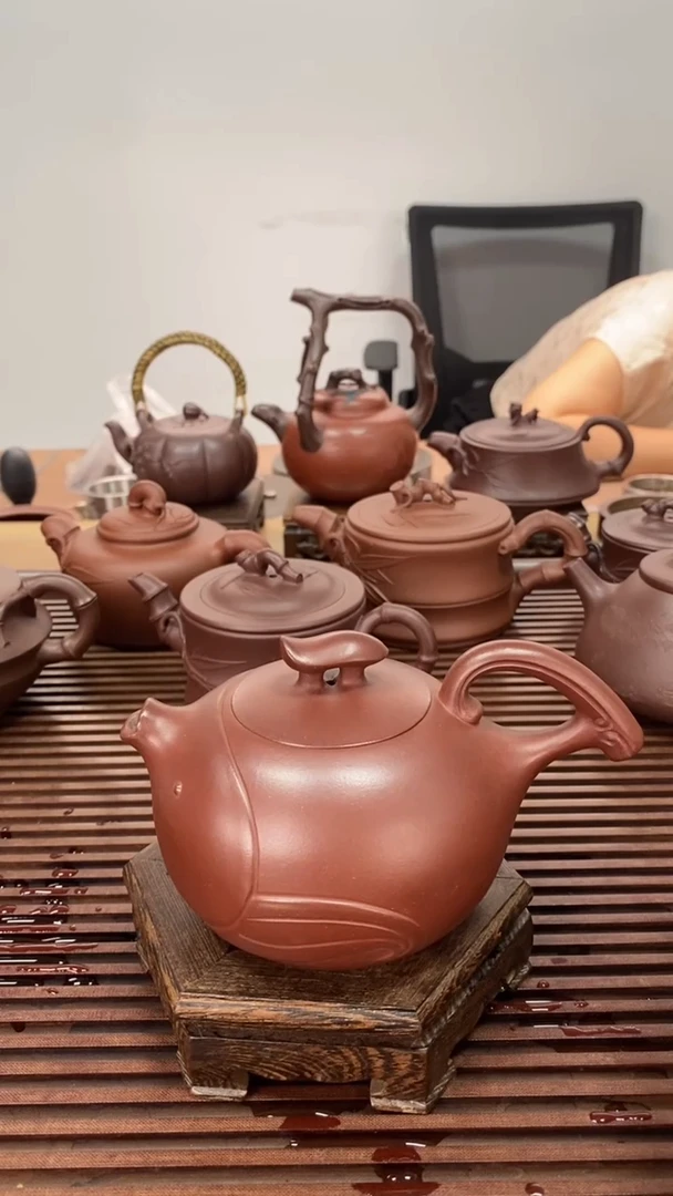 茶壶紫砂福利鱼乐红皮龙280毫升