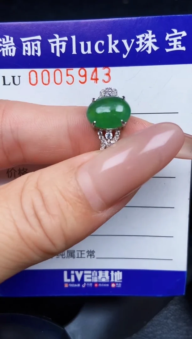 翡翠银S925镶嵌颈饰5943