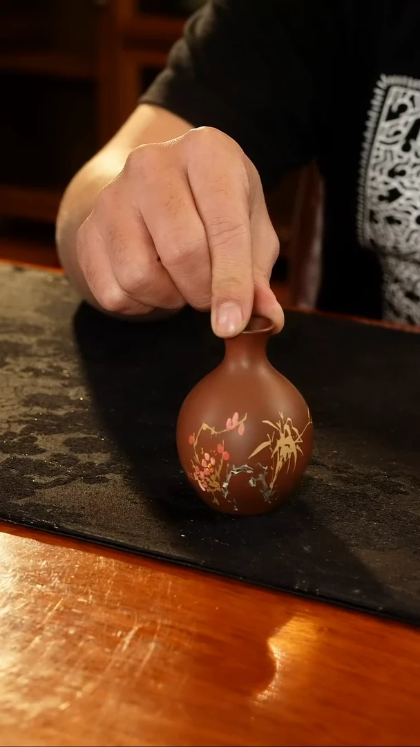 【陶点茶YUN】建水紫陶 小花器 03