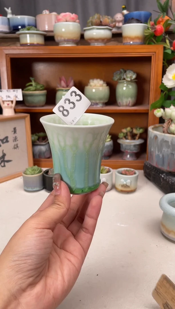 瓷片833知木小芳花盆
