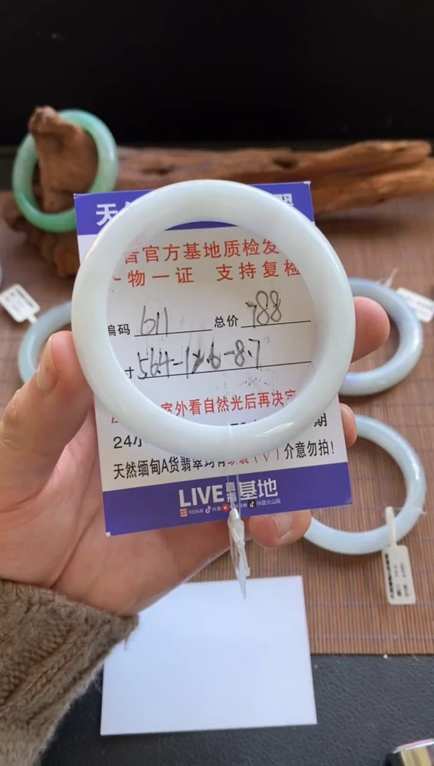 未镶嵌手镯翡翠圈口56.4编号611