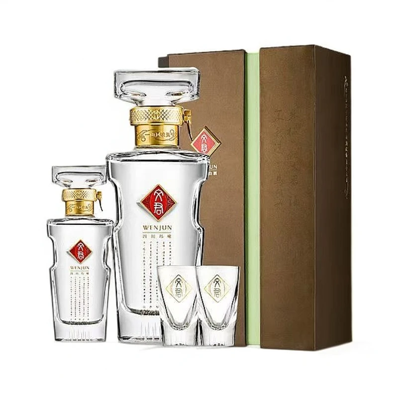 文君【2021年】水晶文君礼盒52度浓香型白酒52度500ml+100ml