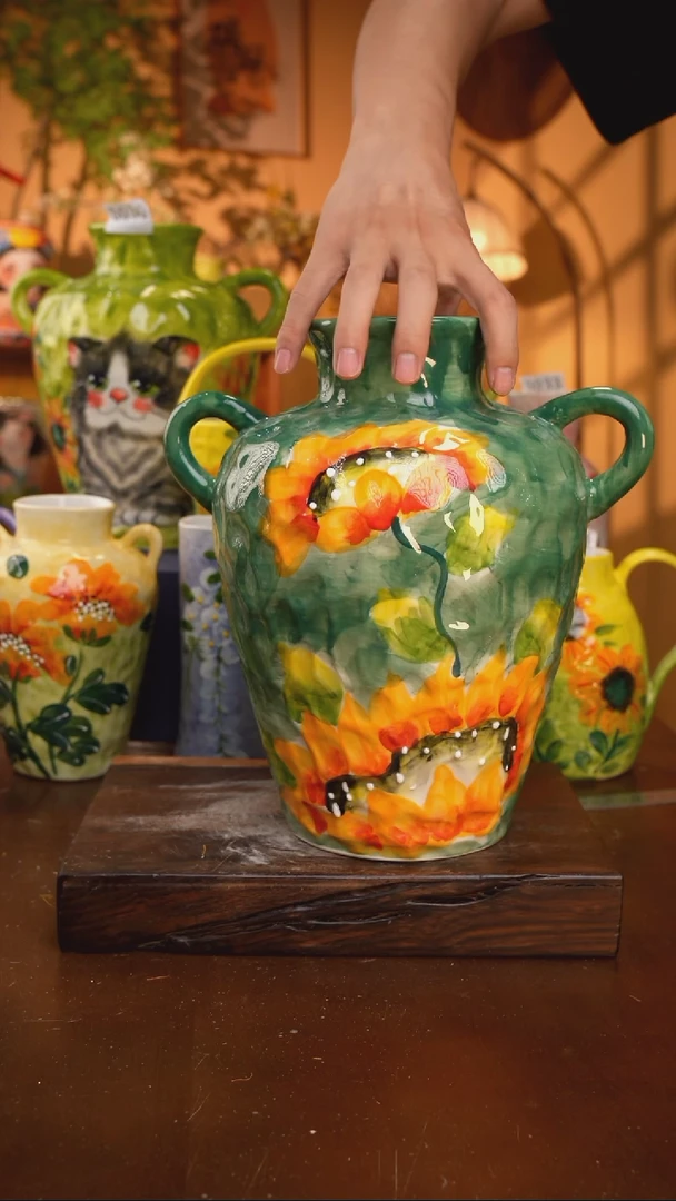 摆件19-68口径10高度28 1-2误差手工手绘有些许色差 完美慎拍