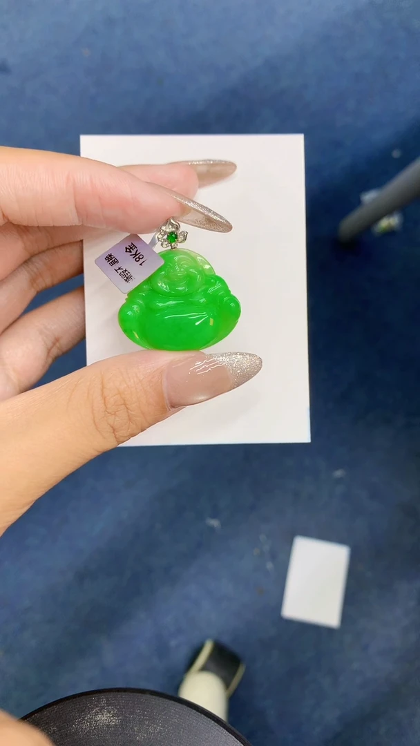 颈饰18K金镶嵌翡翠凤**州1