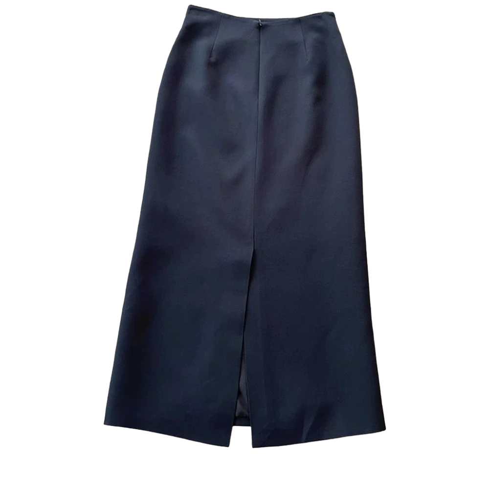 毫不犹豫自留！高端半身裙女拉链无痕腰中长款显瘦直筒后开叉裙子