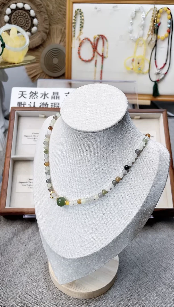 未镶嵌手串和田玉混彩河田御双圈