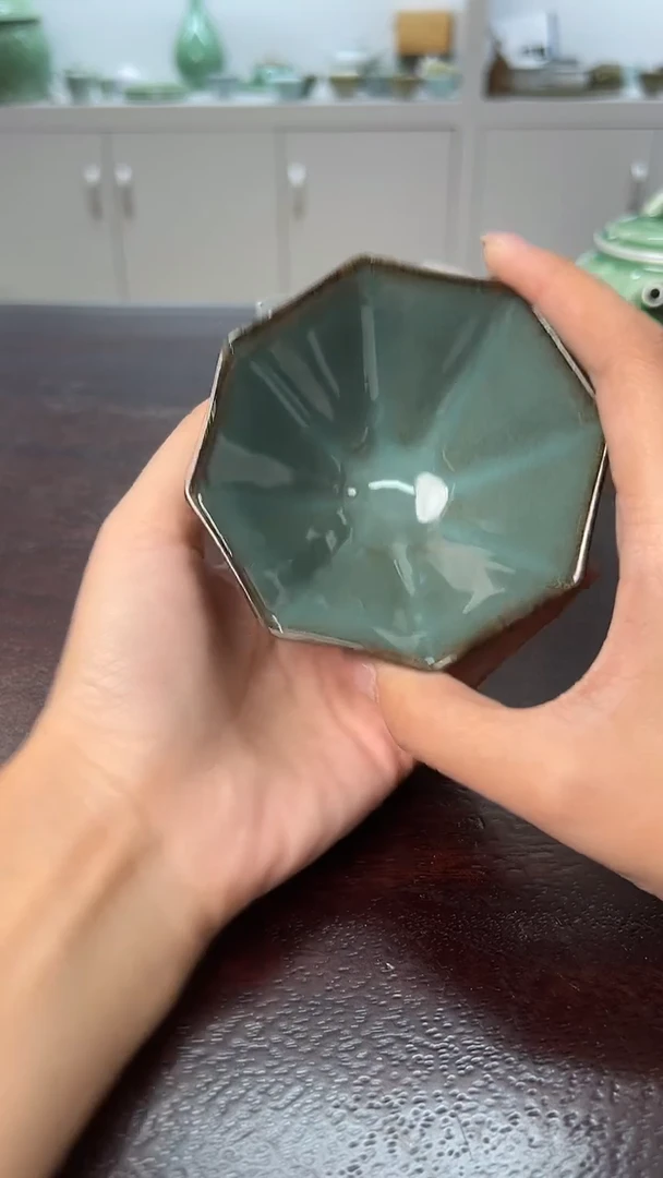 龙泉云间青瓷小米茶器