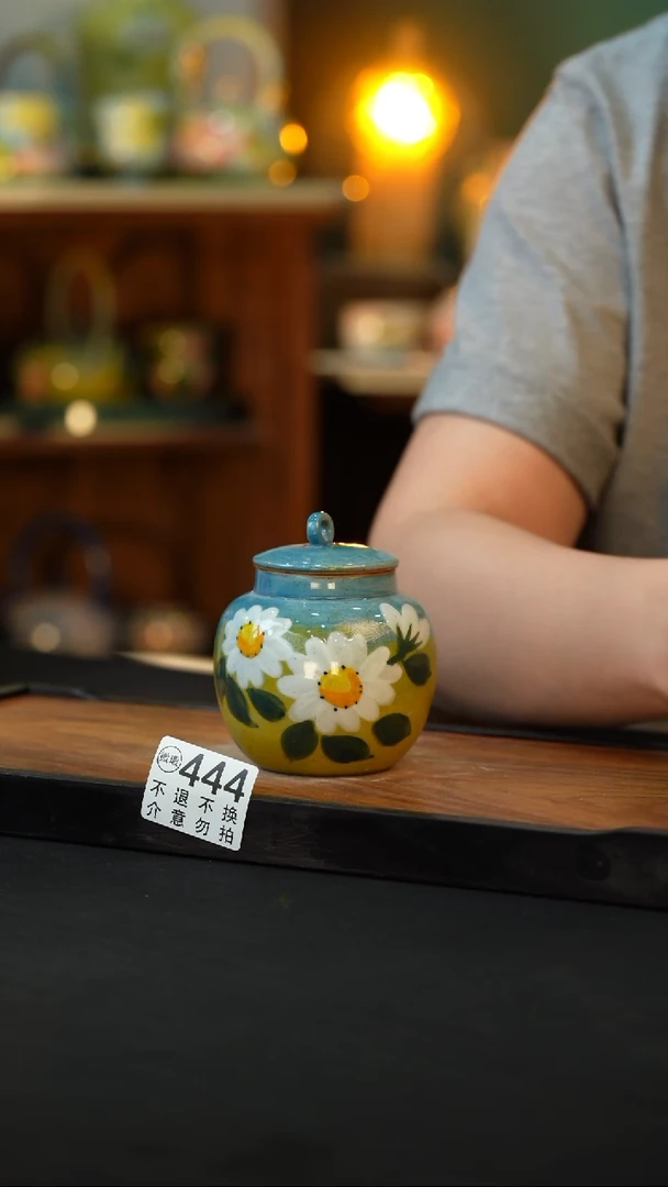杯手绘心瓷陶瓷浮力微瑕介意勿拍