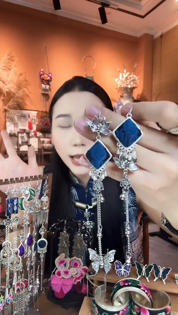 刺绣纯手工民族风耳环