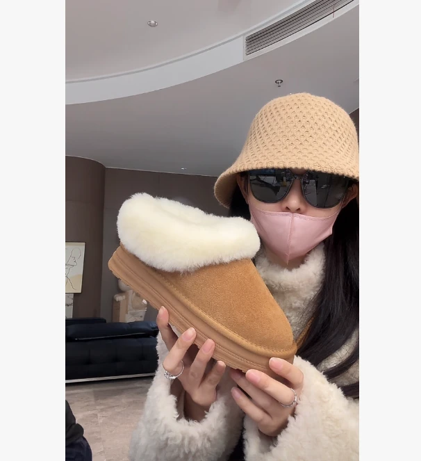 宿慕SUMU 时尚百搭毛毛雪地靴 10-14冬季新款保暖雪地靴254956