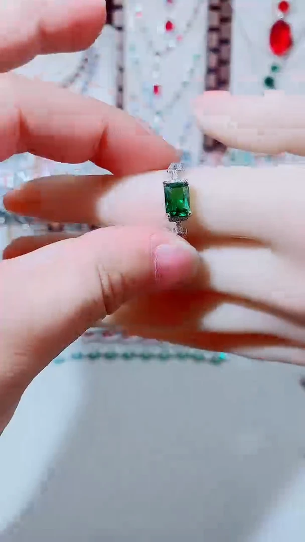 未镶嵌戒指祖母绿祖母绿戒指118