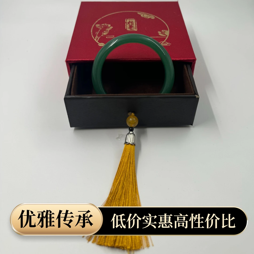 非金属莫桑石手镯 玉石镯送女友小众轻奢首饰