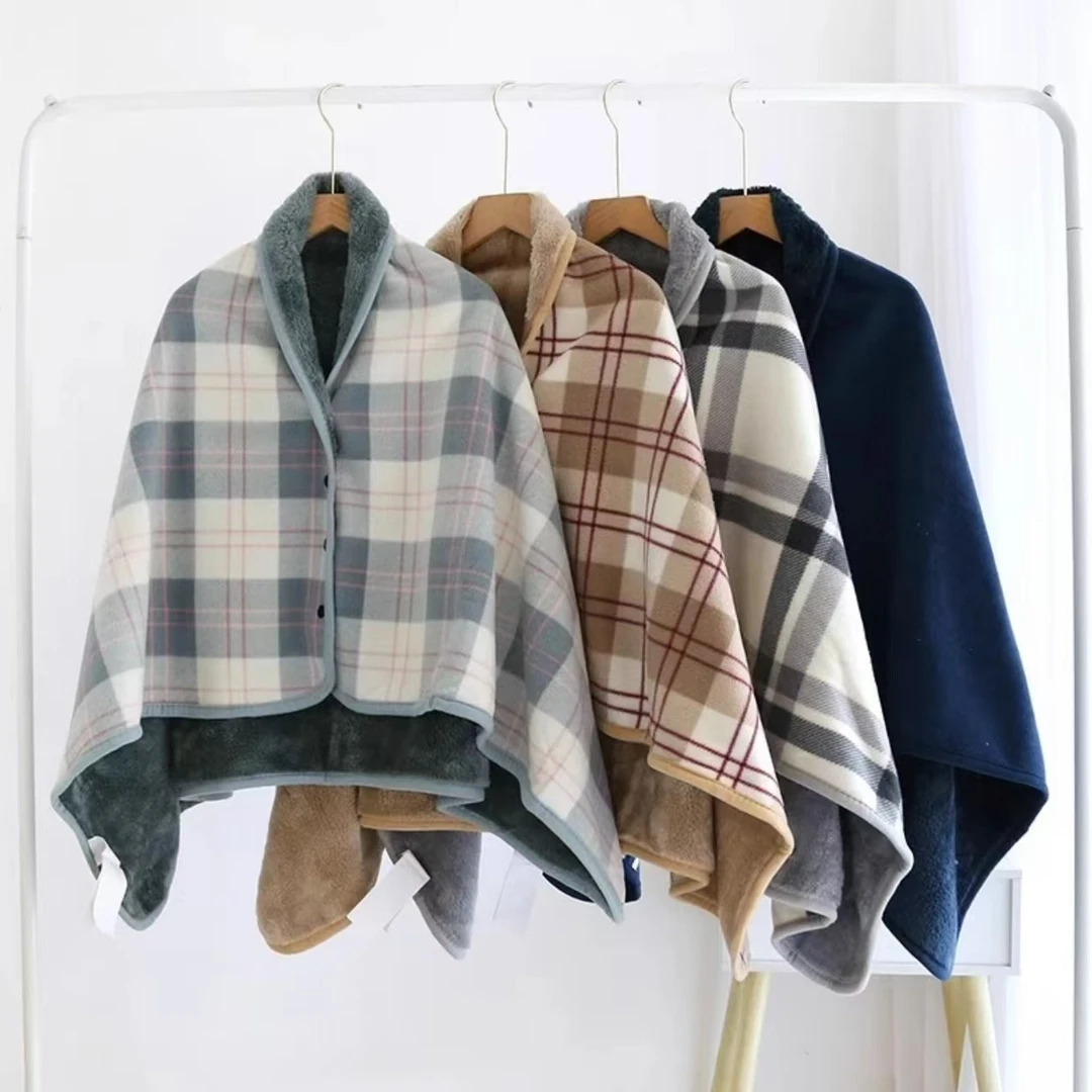 【秋冬新款】多功能加厚韩版保暖披肩毯盖毯午睡毯斗篷摇粒绒秋冬季