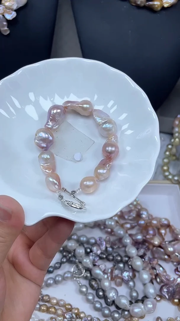 未镶嵌淡水珍珠手链【纯恬巴洛克饰品】