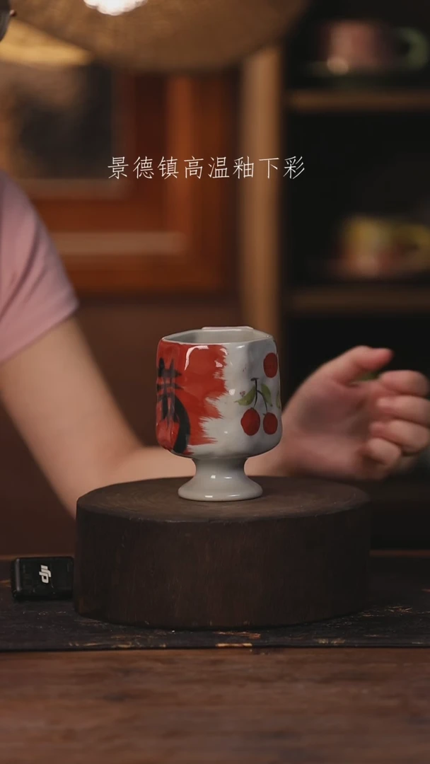 陶瓷景德镇高温釉下手绘陶瓷014