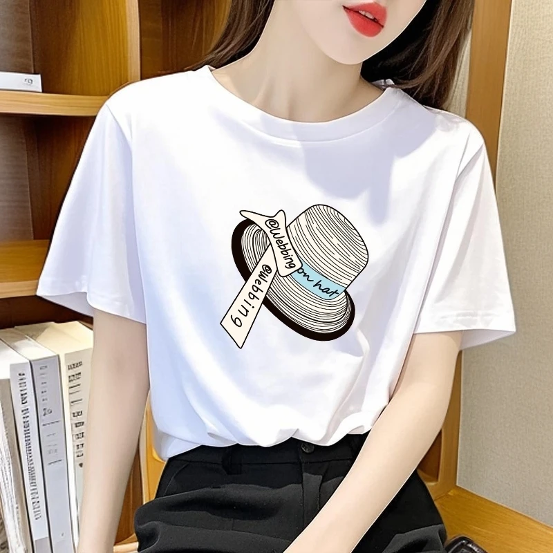 男女同款夏季潮流新款圆领白色短袖t恤男装休闲百搭纯白色半袖